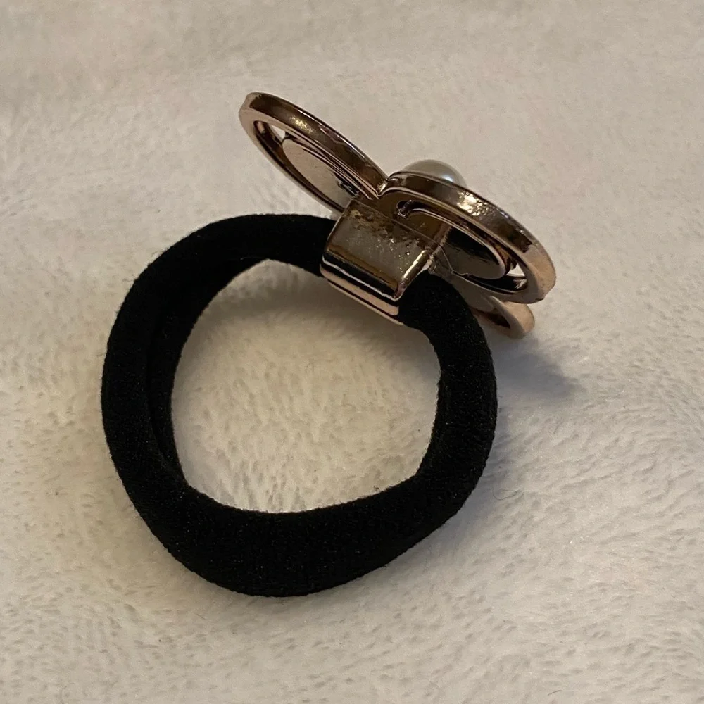 Pearl And Rhinestone Elastic Hair Tie